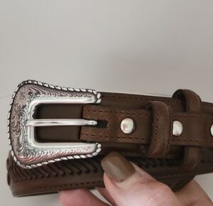 Nocona Men's Top Hand Black Ranger Brown LeatherSize 34 Rodeo Western